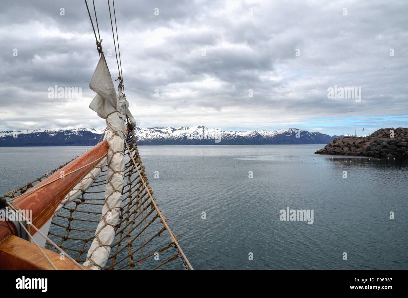 Bateaux Husavik Islande Banque D'Images