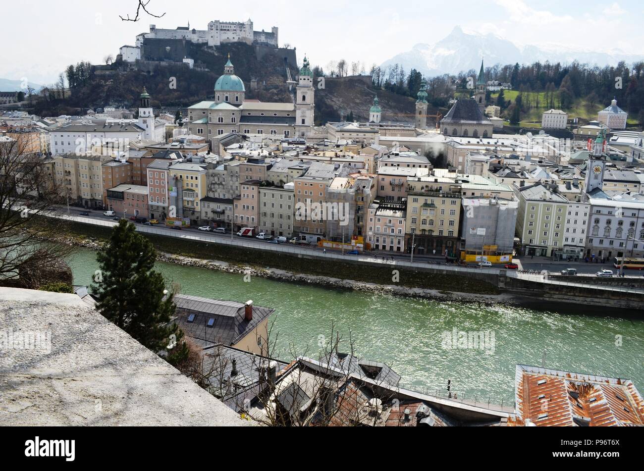 Vue montagne à Salzbourg, Autriche Banque D'Images