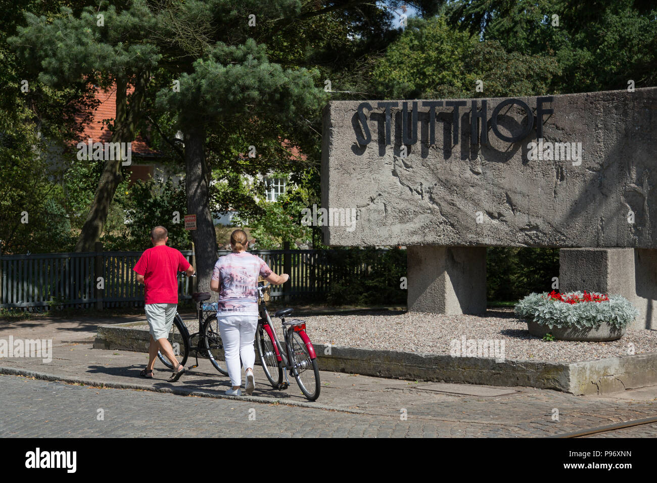 La Pologne, la Poméranie, Musée mémorial du camp de concentration de Stutthof Banque D'Images