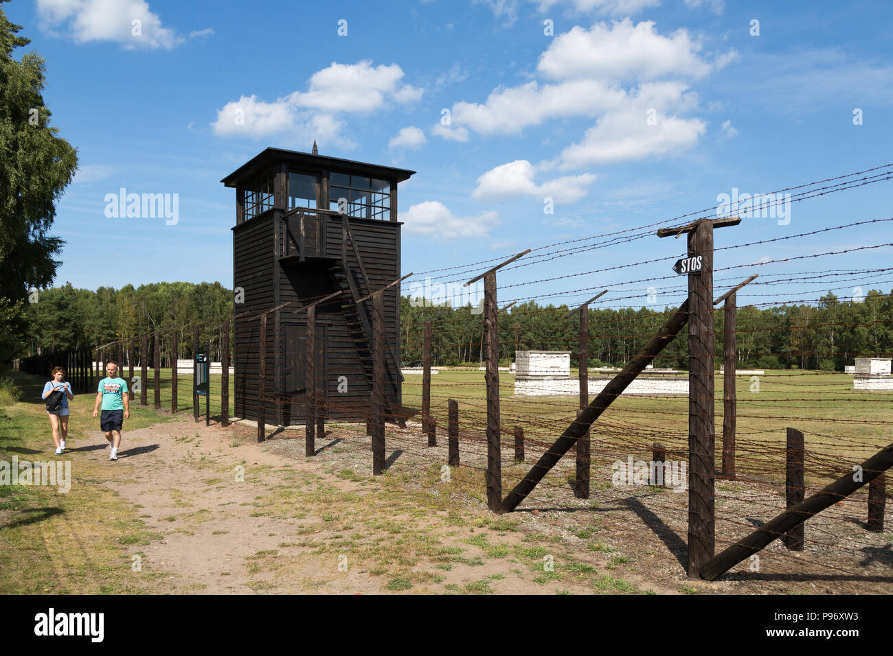 La Pologne, la Poméranie, Musée mémorial du camp de concentration de Stutthof Banque D'Images