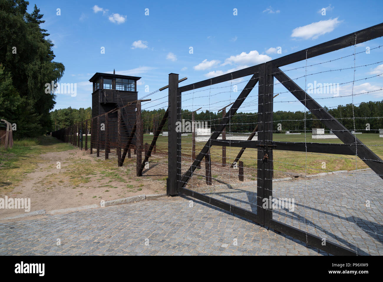La Pologne, la Poméranie, Musée mémorial du camp de concentration de Stutthof Banque D'Images