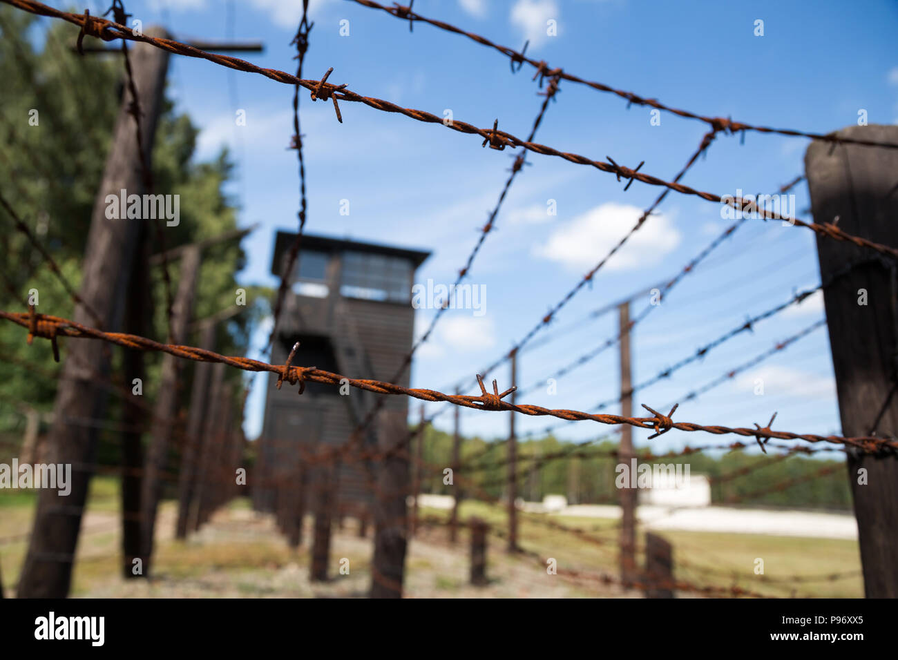 La Pologne, la Poméranie, Musée mémorial du camp de concentration de Stutthof Banque D'Images