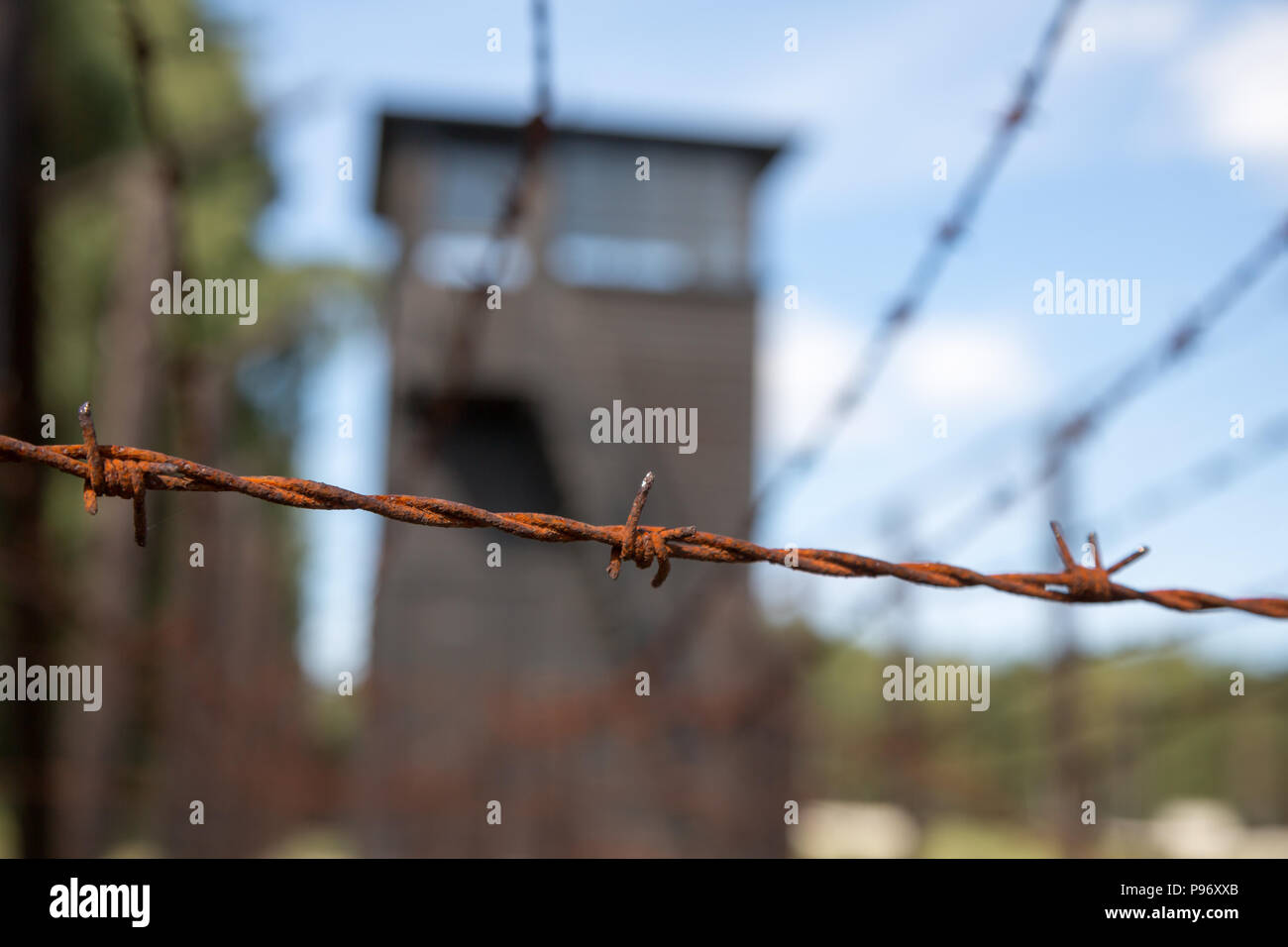 La Pologne, la Poméranie, Musée mémorial du camp de concentration de Stutthof Banque D'Images