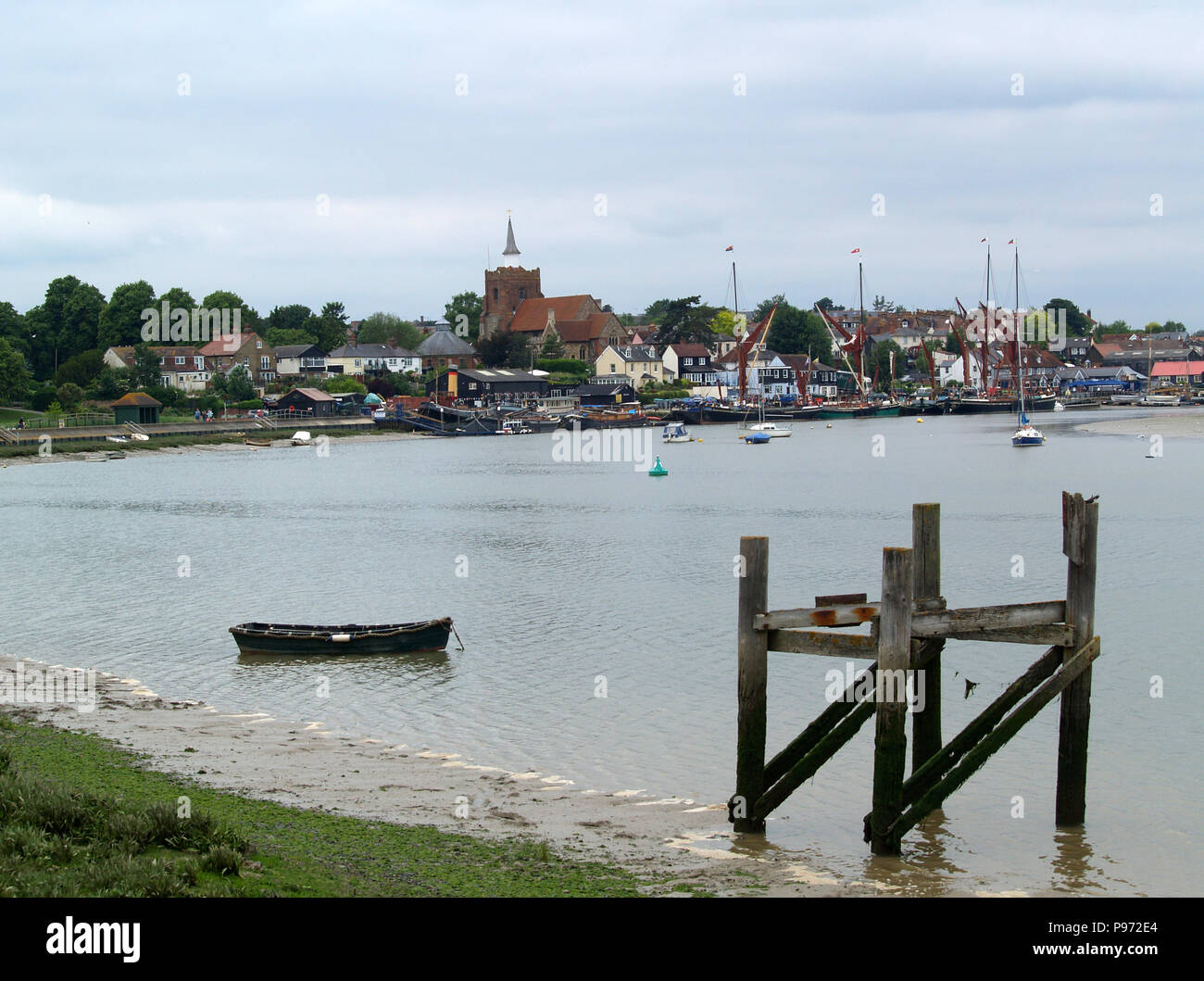 Hythe Quay avec Thames Barges,Maldon, Essex Banque D'Images