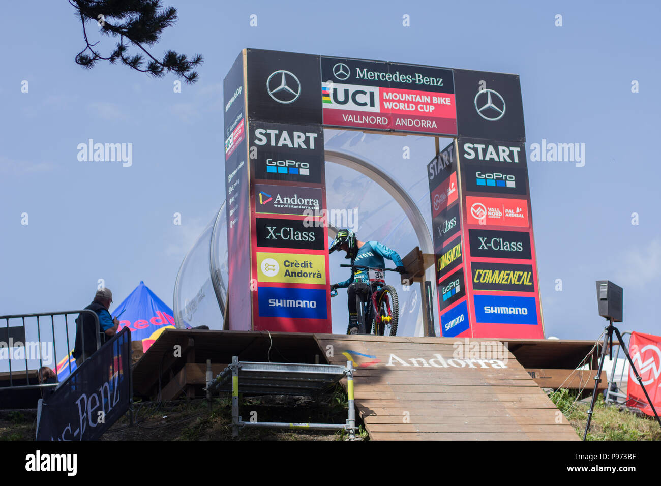 Coupe du Monde UCI 2018 vallnord Andorre en La Massana, Andorre. La Copa del Mundo 2018 UCI. Banque D'Images