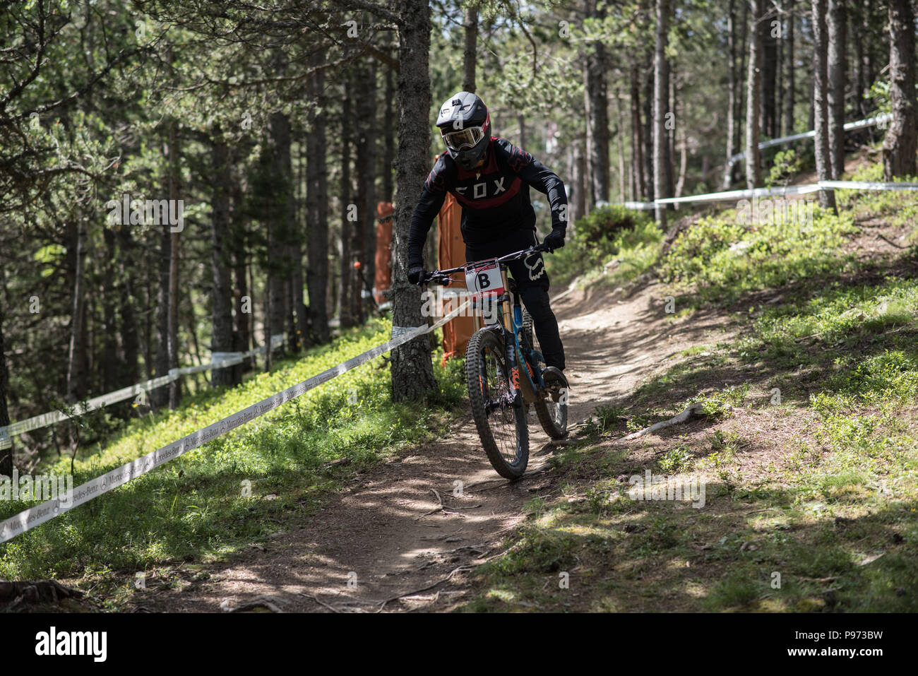 Coupe du Monde UCI 2018 vallnord Andorre en La Massana, Andorre. La Copa del Mundo 2018 UCI. Banque D'Images