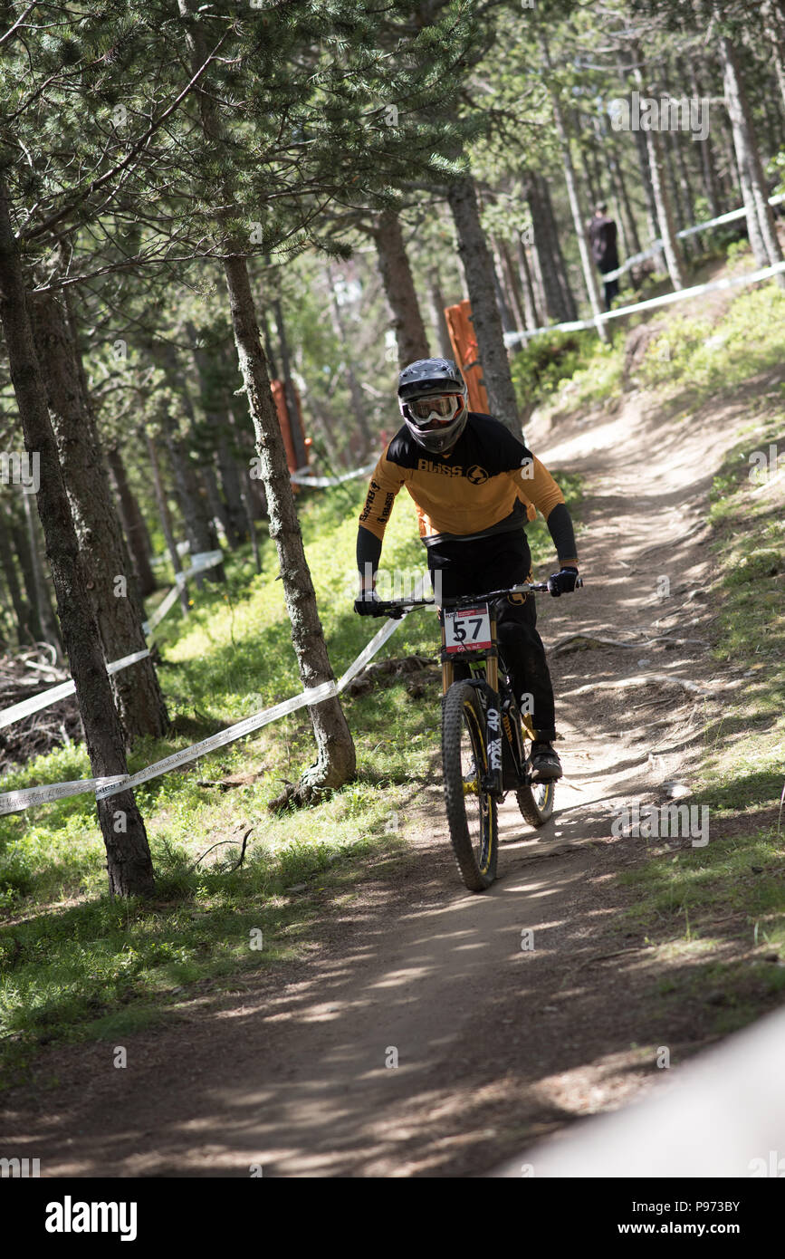 Coupe du Monde UCI 2018 vallnord Andorre en La Massana, Andorre. La Copa del Mundo 2018 UCI. Banque D'Images