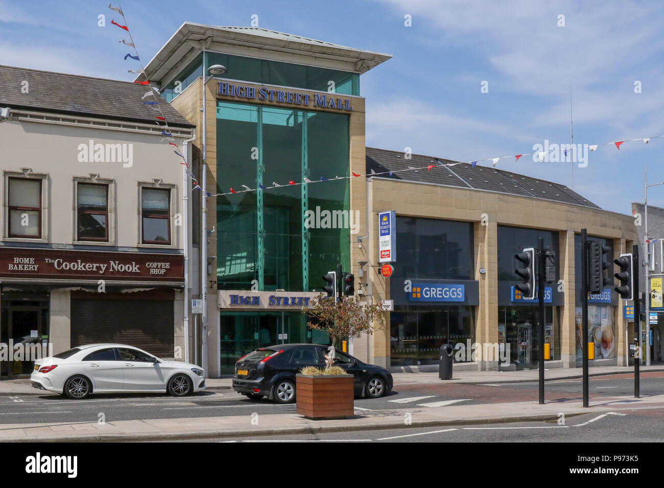 Bakery competion sur le UK High Street. Banque D'Images