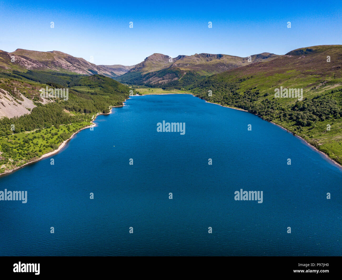 Un paysage de Ennerdale l'eau située dans le Lake District, Cumbria, Royaume-Uni Banque D'Images