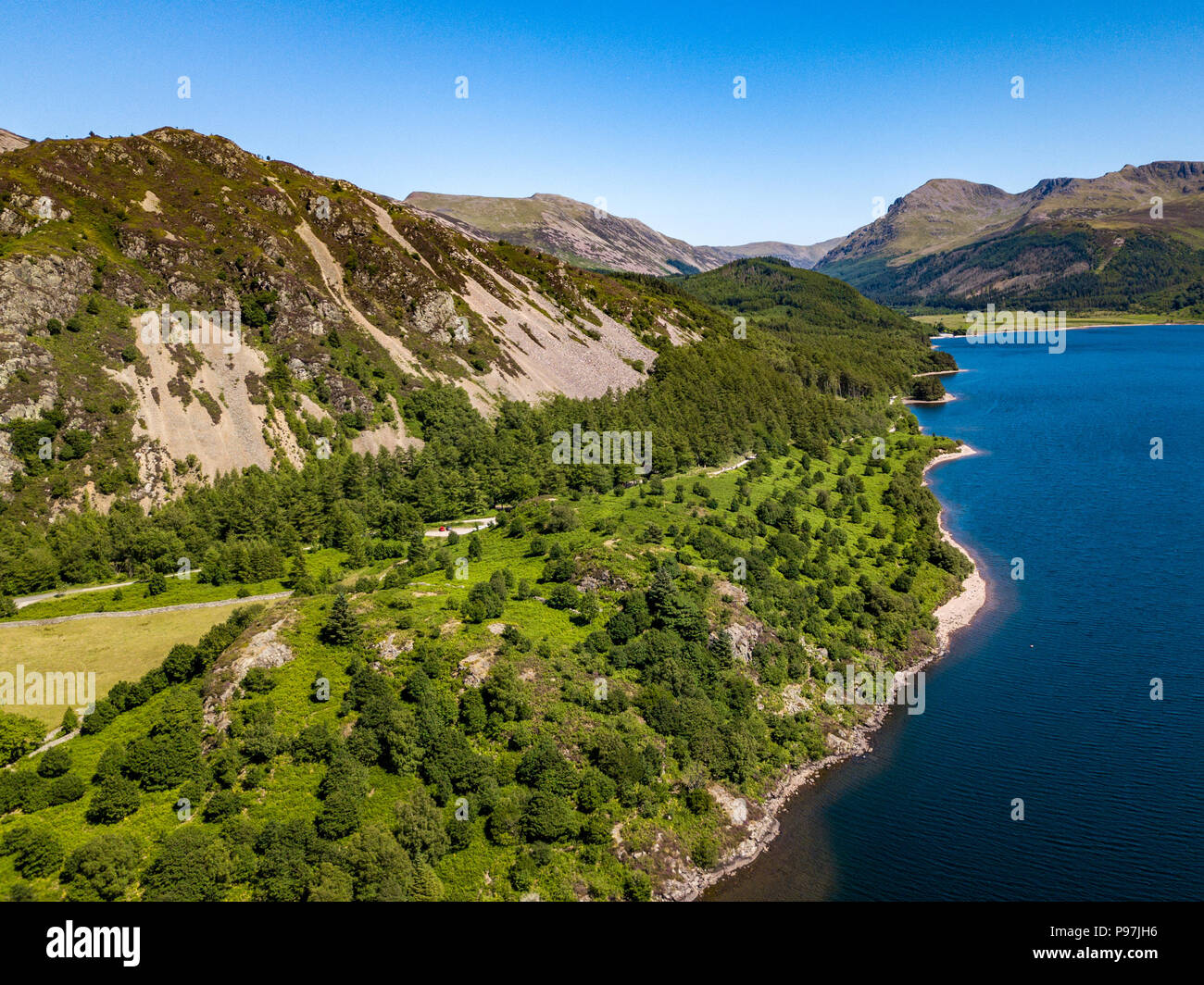 Un paysage de Ennerdale l'eau située dans le Lake District, Cumbria, Royaume-Uni Banque D'Images