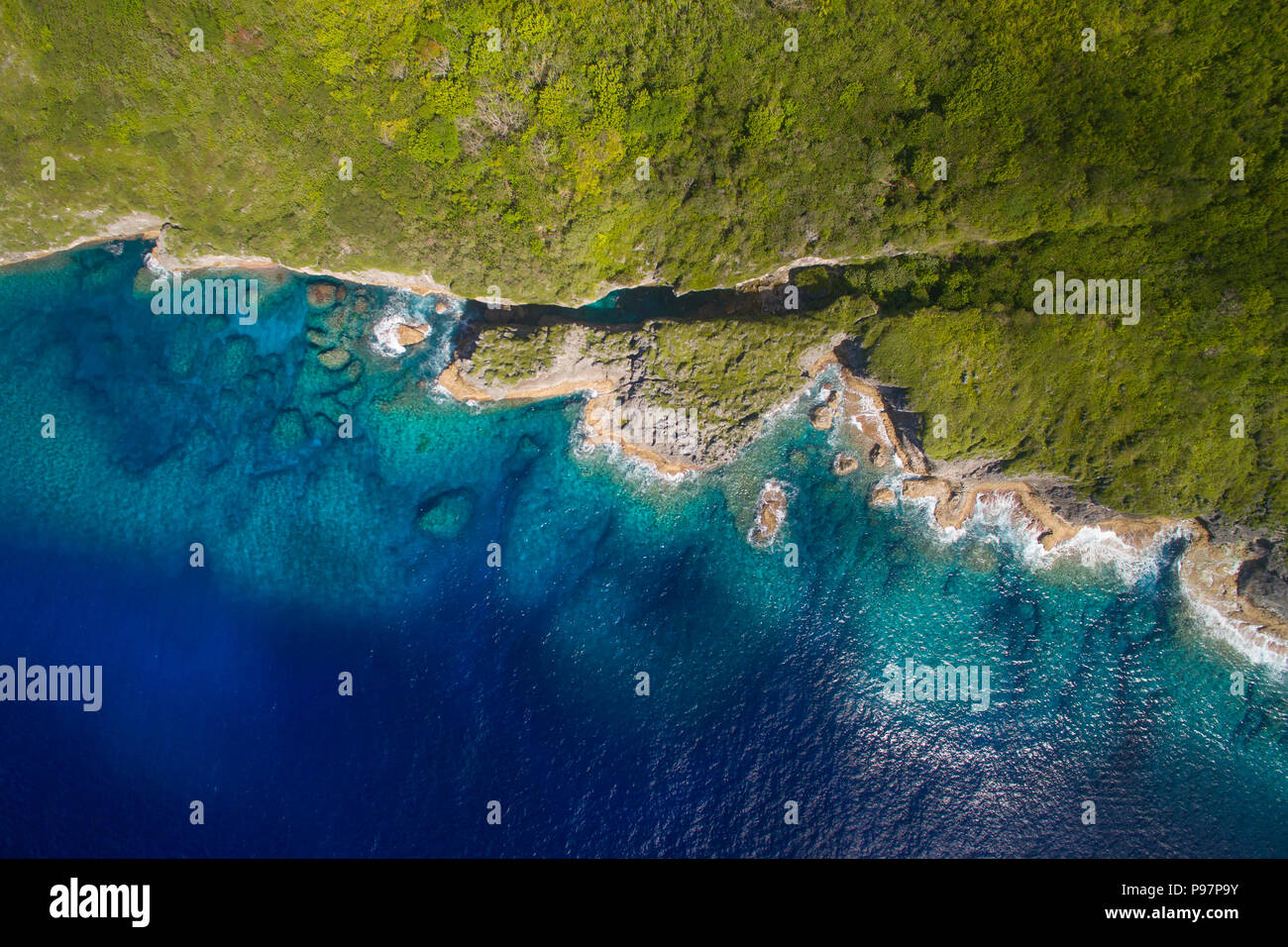 Des antennes de Matapa Chasm, Niue Banque D'Images