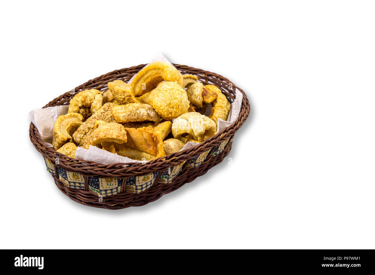 La cuisine traditionnelle brésilienne torresmo Banque D'Images