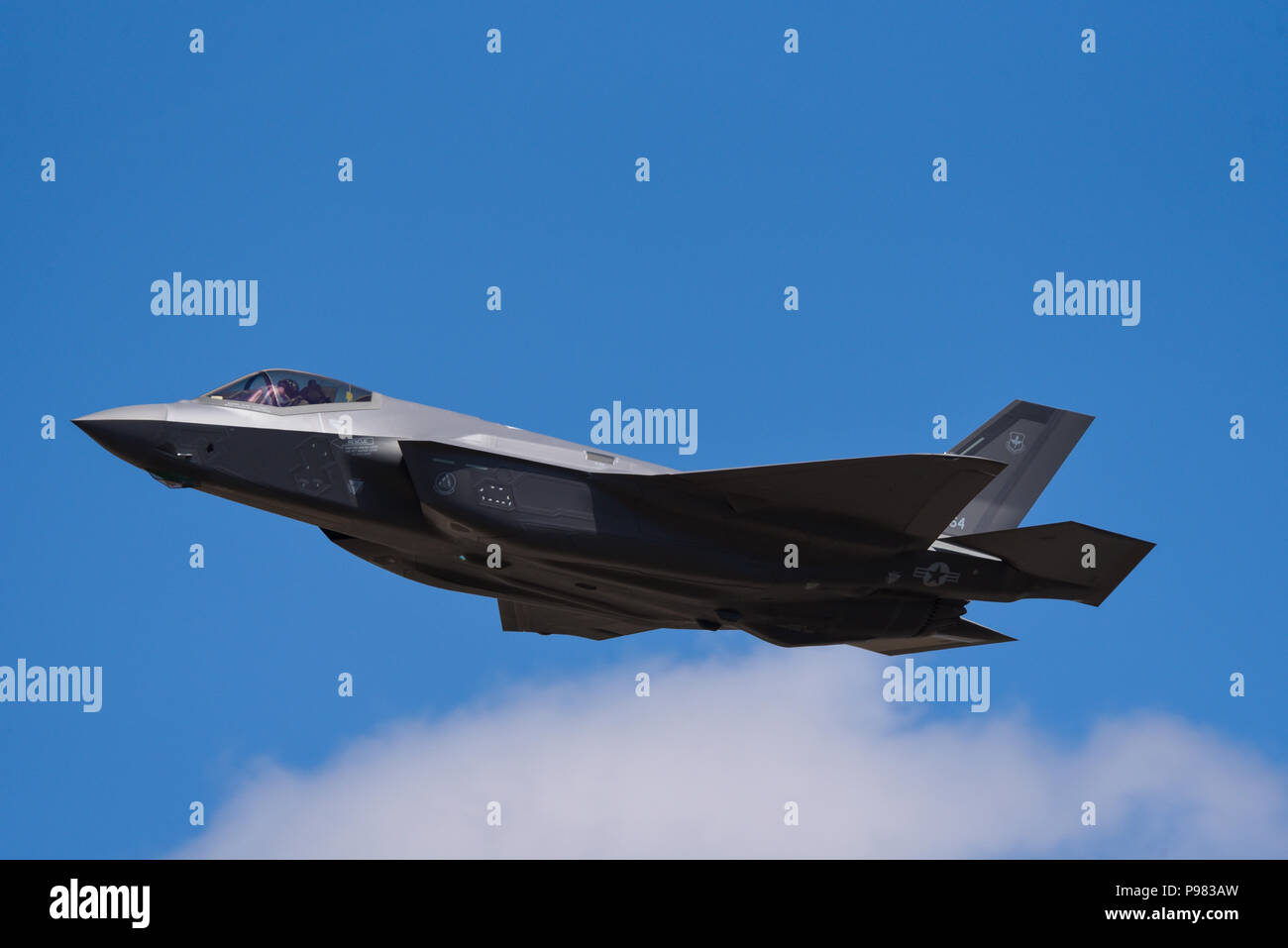 USAF F-35 Lightning II jet avion de chasse au Royal International Air Tattoo, RIAT 2018, RAF Fairford. F-35A Banque D'Images