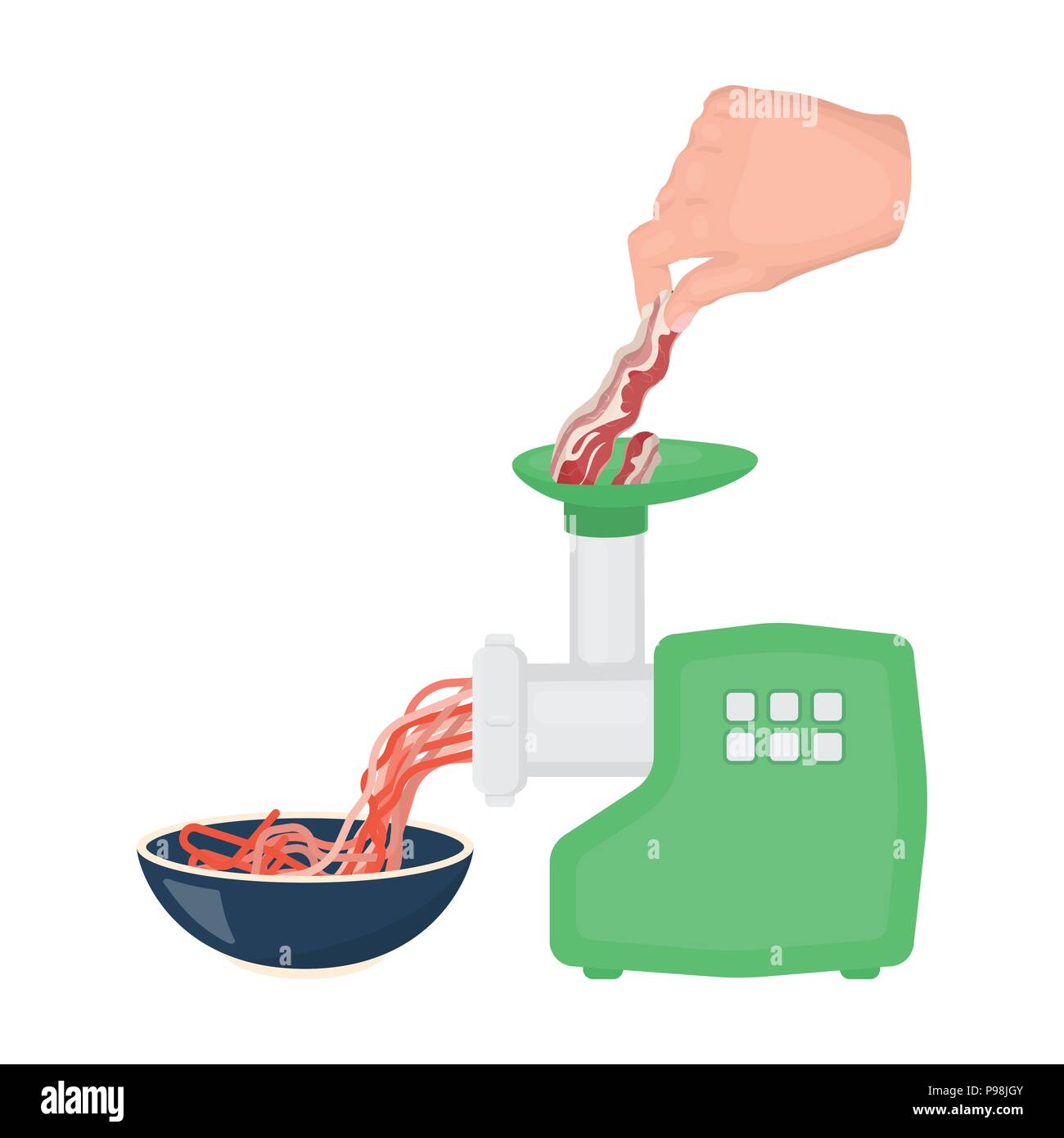 La viande, dans l'icône unique cartoon style.La viande, symbole de l'illustration vectorielle stock . Illustration de Vecteur