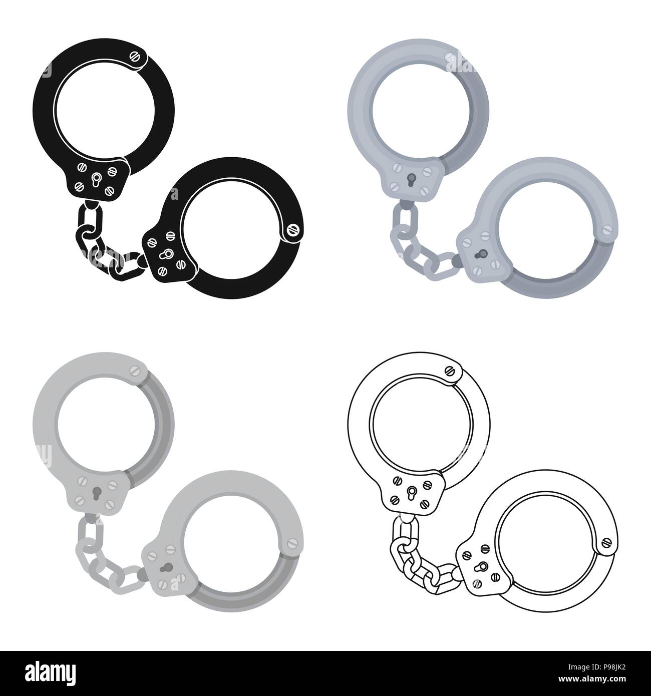 Menottes dans une prison Banque d'images vectorielles - Alamy