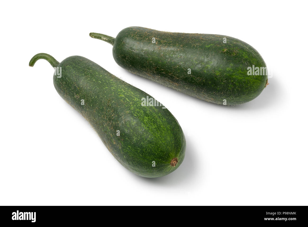 Toute matière première paire de melons floue isolé sur fond blanc Banque D'Images