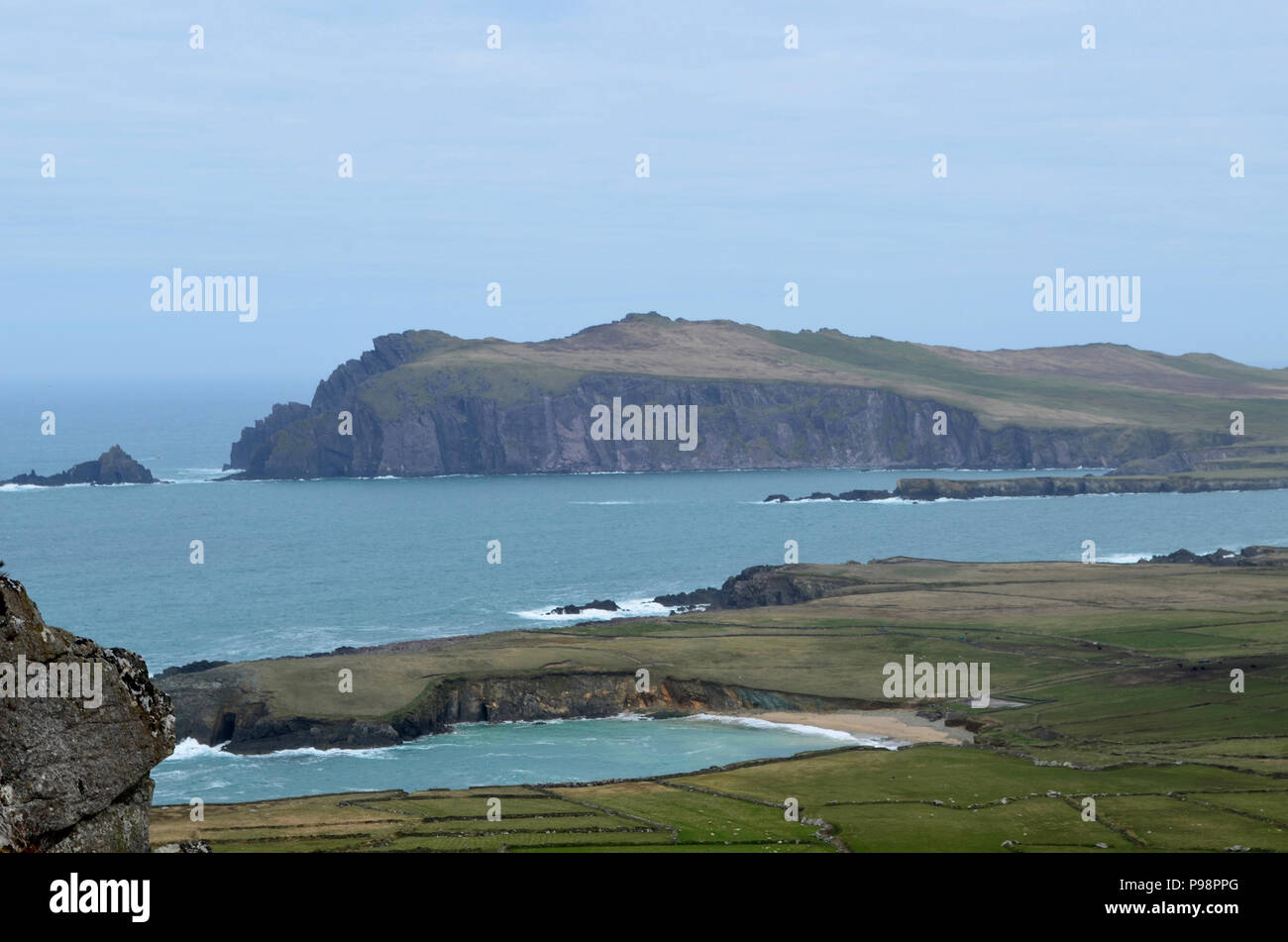 Vue magnifique sur les îles Blasket en Irlande. Banque D'Images