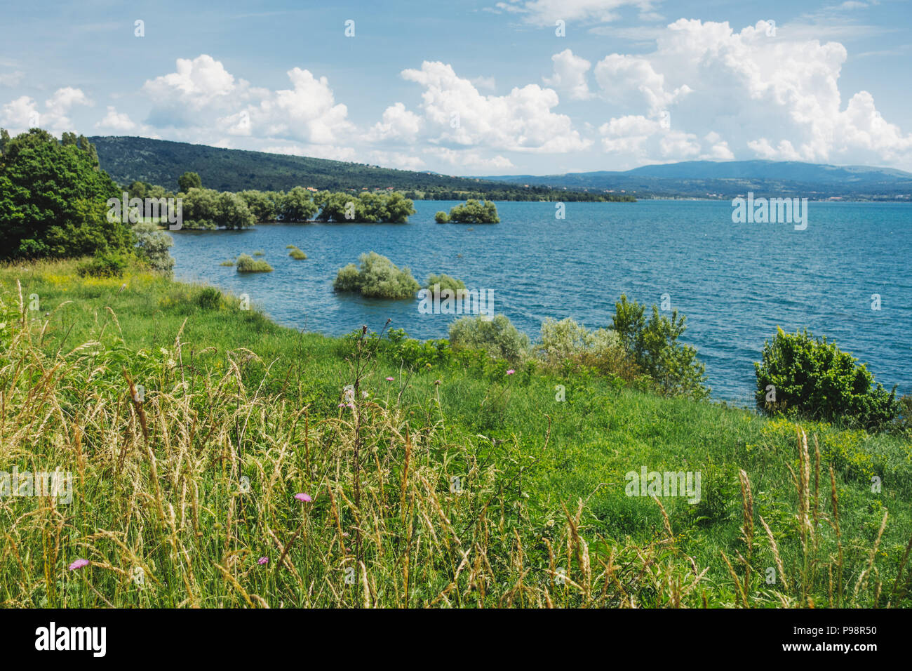 Les rives du lac Buško Blato, Bosnie-Herzégovine Banque D'Images