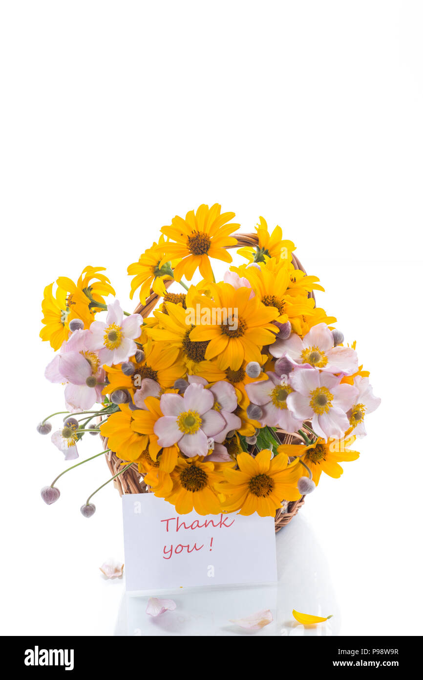 Bouquet de marguerites jaunes gros Banque D'Images