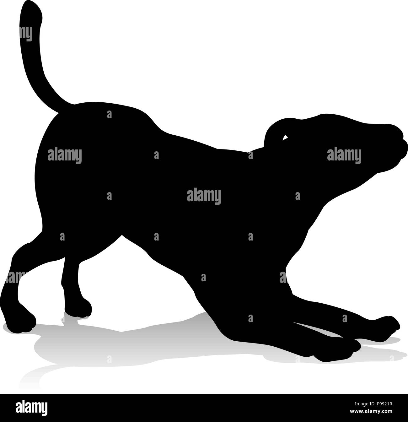 Chien Animal de Silhouette Illustration de Vecteur