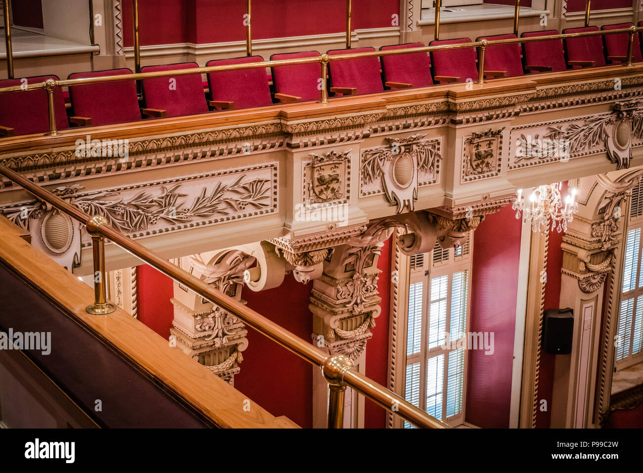 L'intérieur du bâtiment du Parlement européen à Québec Canada Banque D'Images