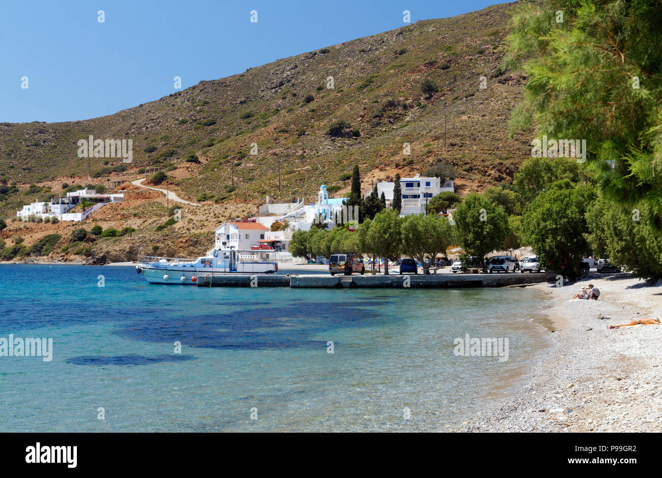 Emborios, Kalymnos Kalimnos, ou des îles du Dodécanèse, Grèce. Banque D'Images
