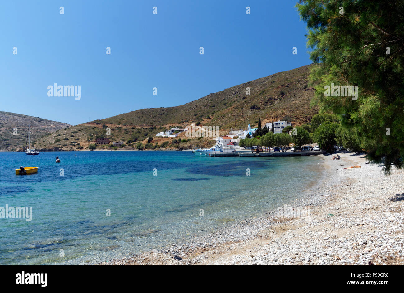 Emborios, Kalymnos Kalimnos, ou des îles du Dodécanèse, Grèce. Banque D'Images