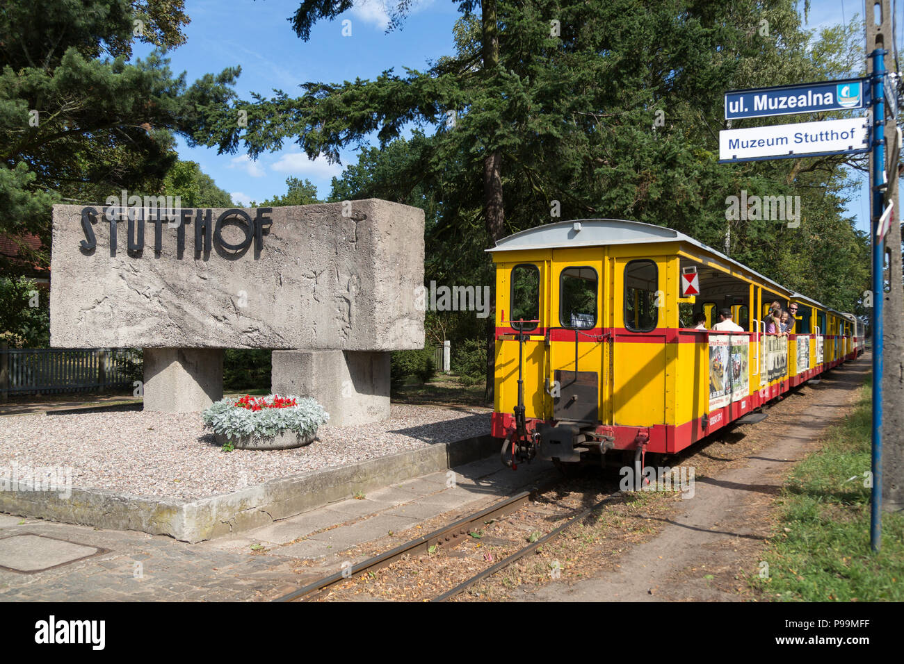 La Pologne, la Poméranie, Musée mémorial du camp de concentration de Stutthof Banque D'Images