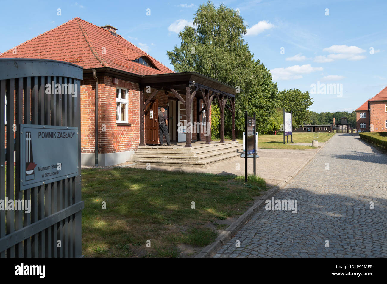 La Pologne, la Poméranie, Musée mémorial du camp de concentration de Stutthof Banque D'Images