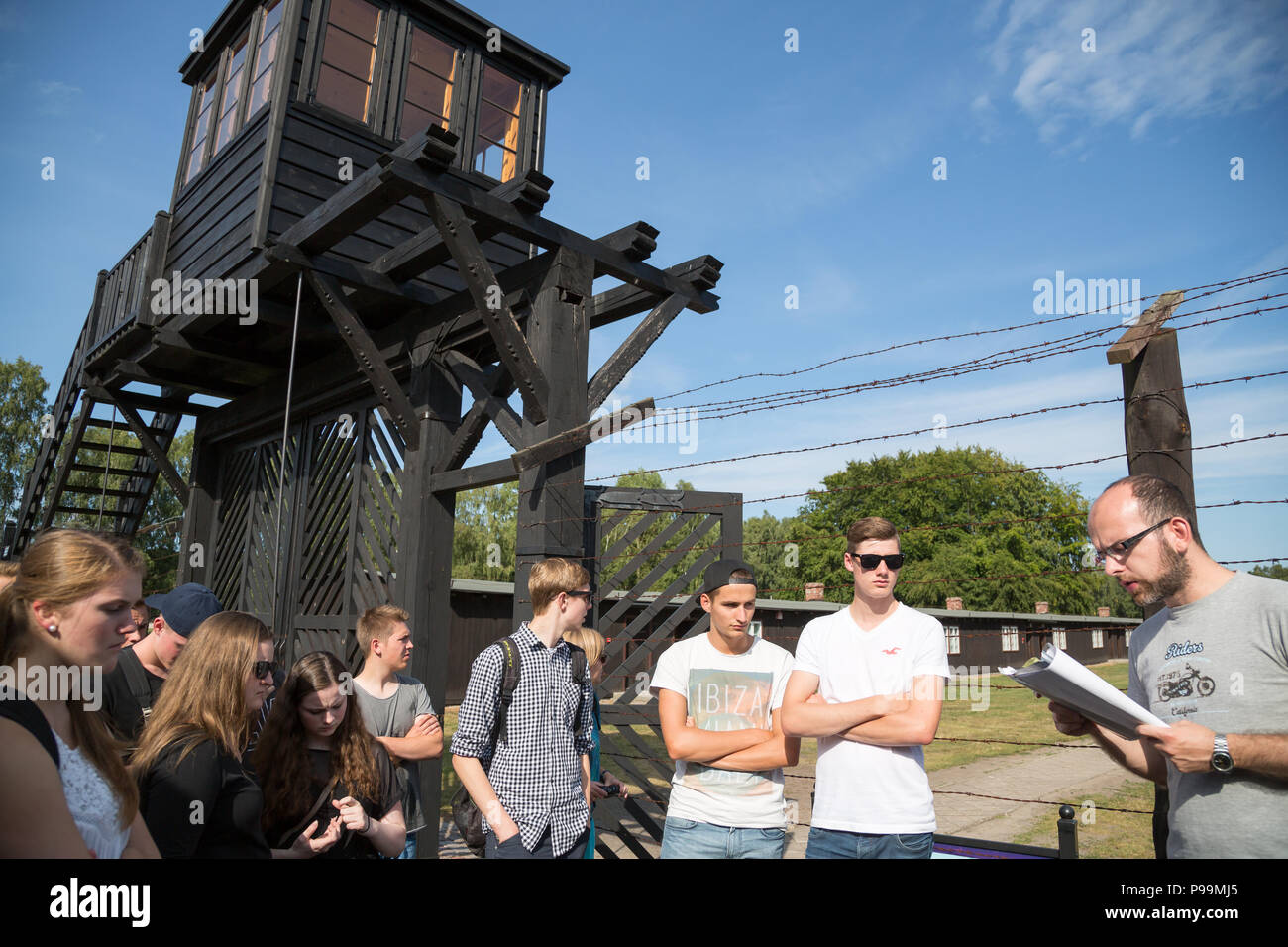 La Pologne, la Poméranie, Musée mémorial du camp de concentration de Stutthof Banque D'Images