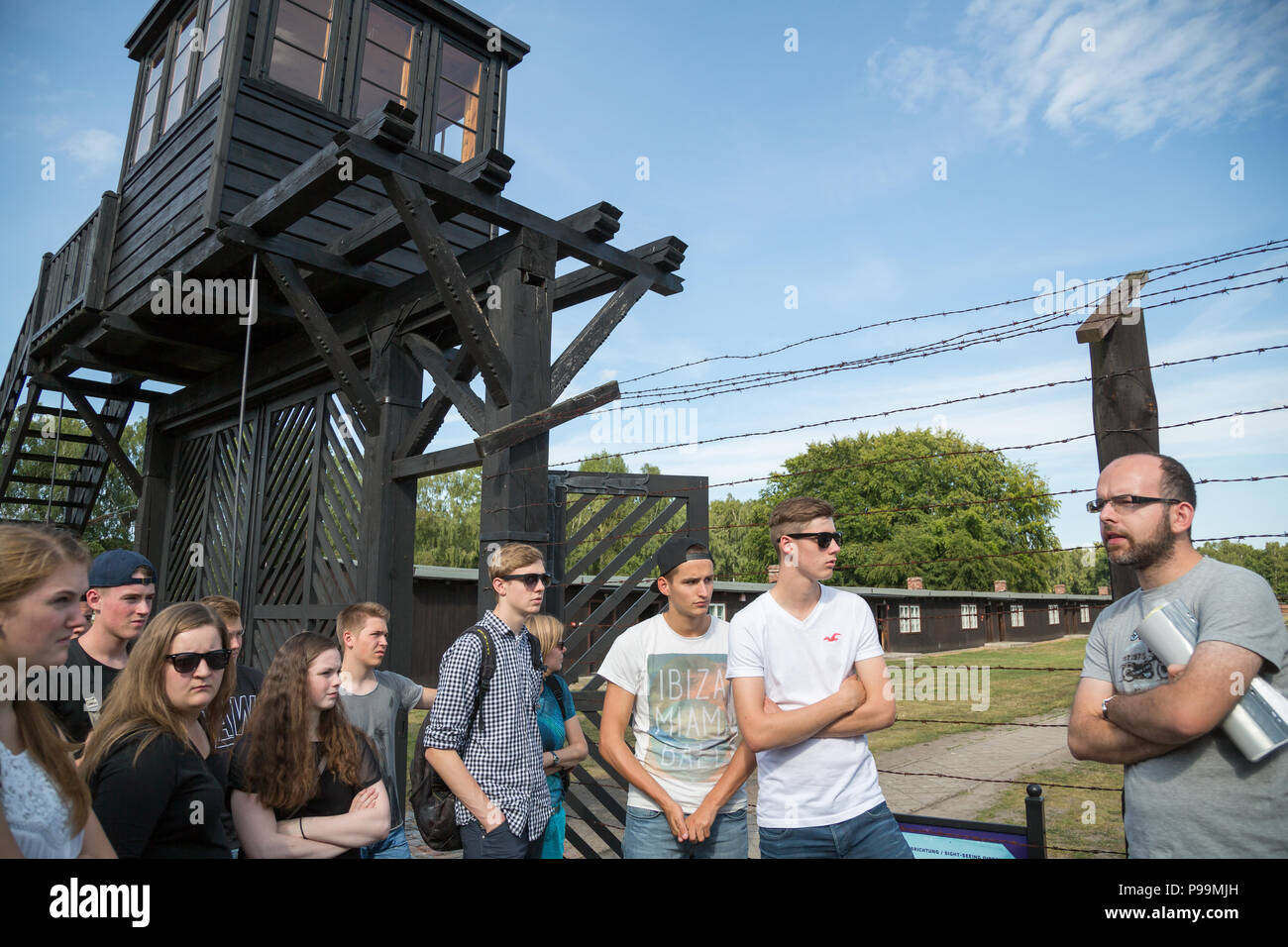 La Pologne, la Poméranie, Musée mémorial du camp de concentration de Stutthof Banque D'Images
