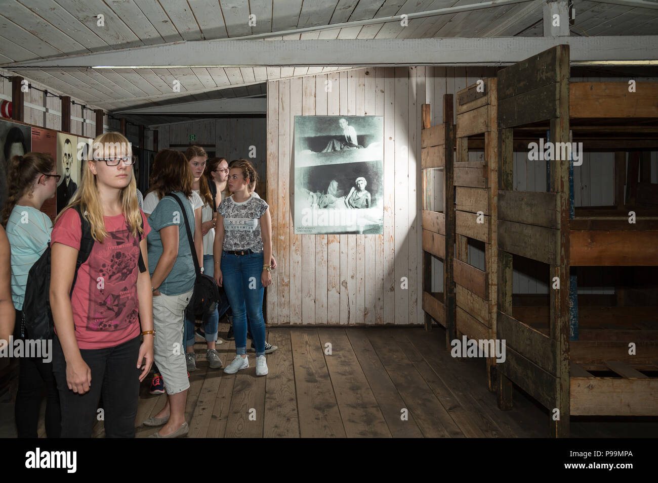 La Pologne, la Poméranie, Musée mémorial du camp de concentration de Stutthof Banque D'Images