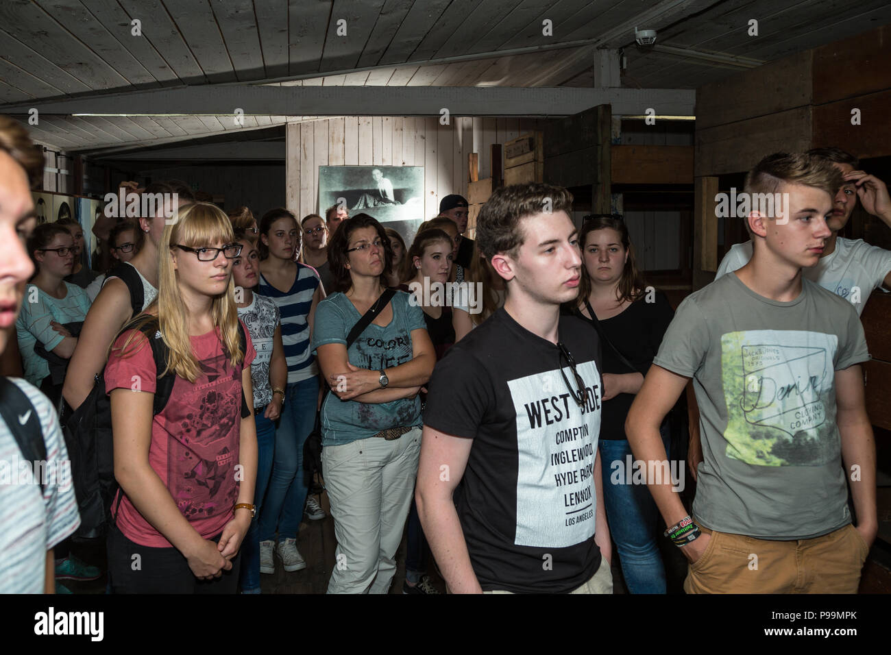 La Pologne, la Poméranie, Musée mémorial du camp de concentration de Stutthof Banque D'Images
