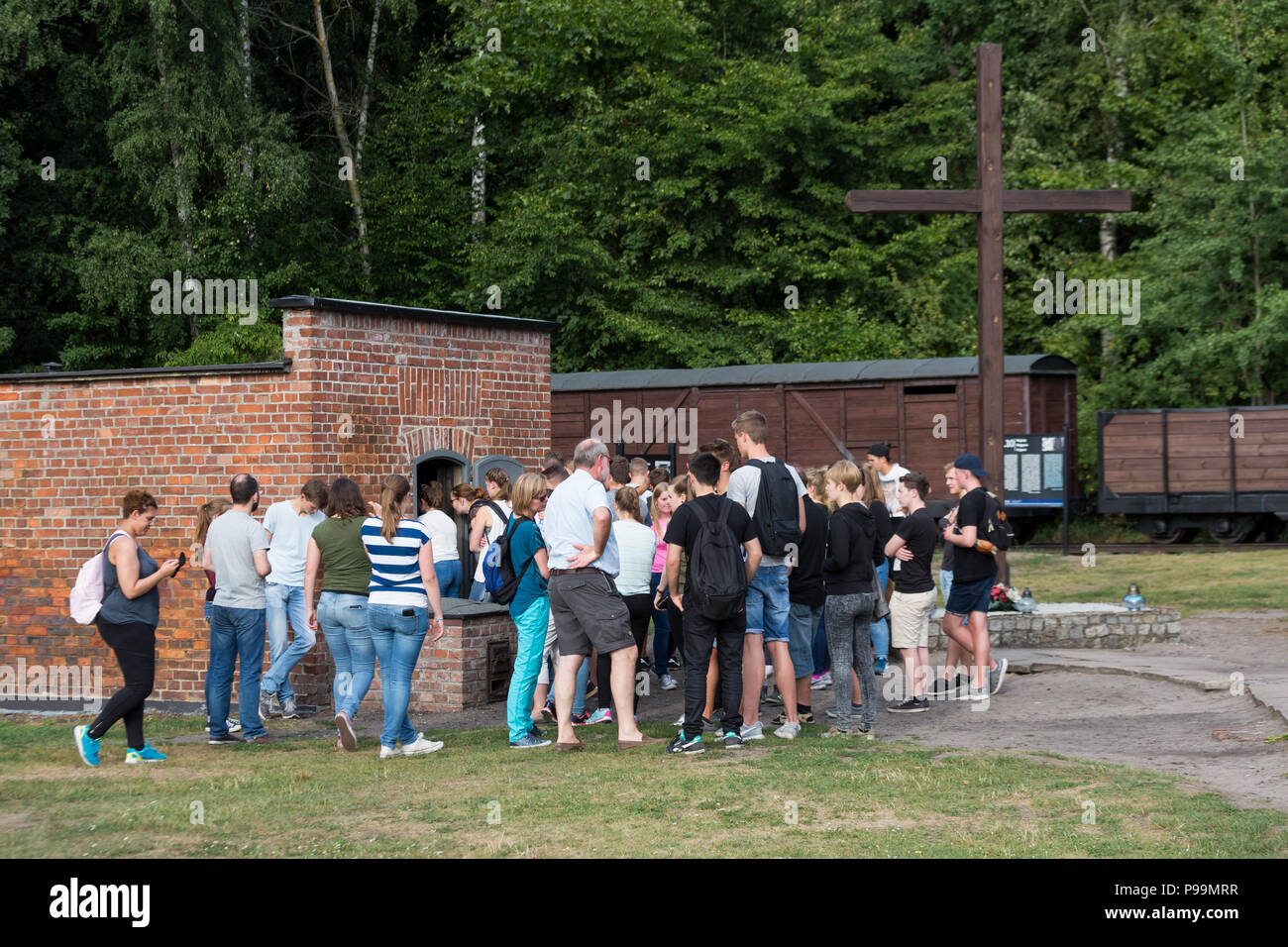 La Pologne, la Poméranie, Musée mémorial du camp de concentration de Stutthof Banque D'Images