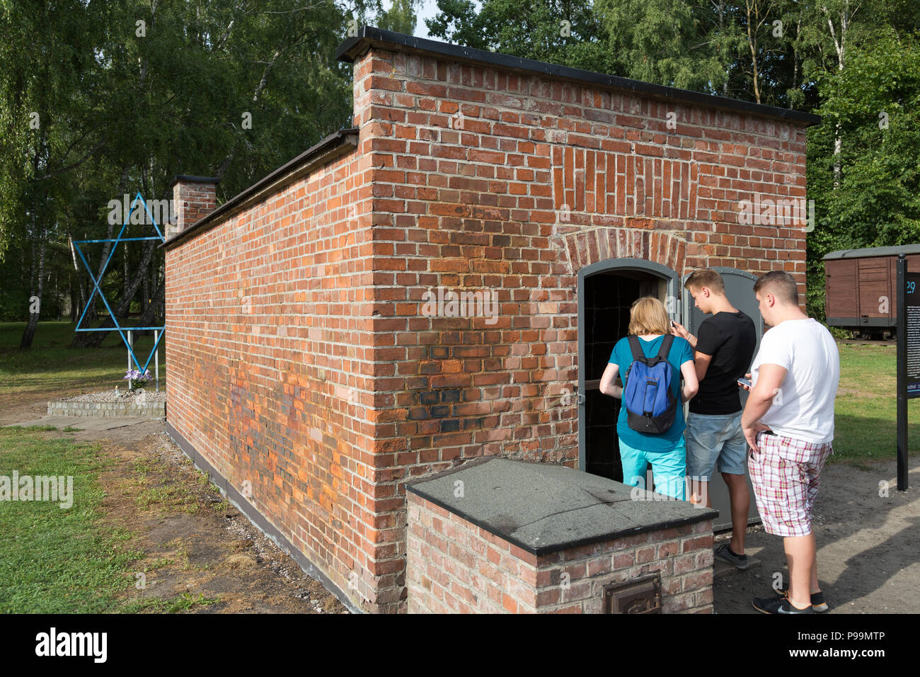 La Pologne, la Poméranie, Musée mémorial du camp de concentration de Stutthof Banque D'Images
