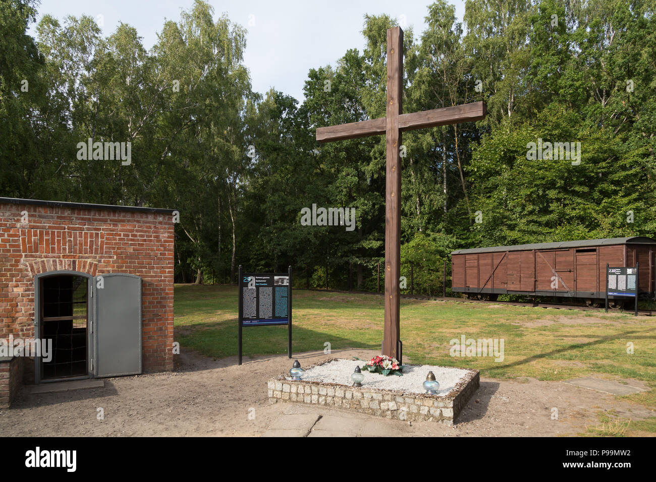 La Pologne, la Poméranie, Musée mémorial du camp de concentration de Stutthof Banque D'Images