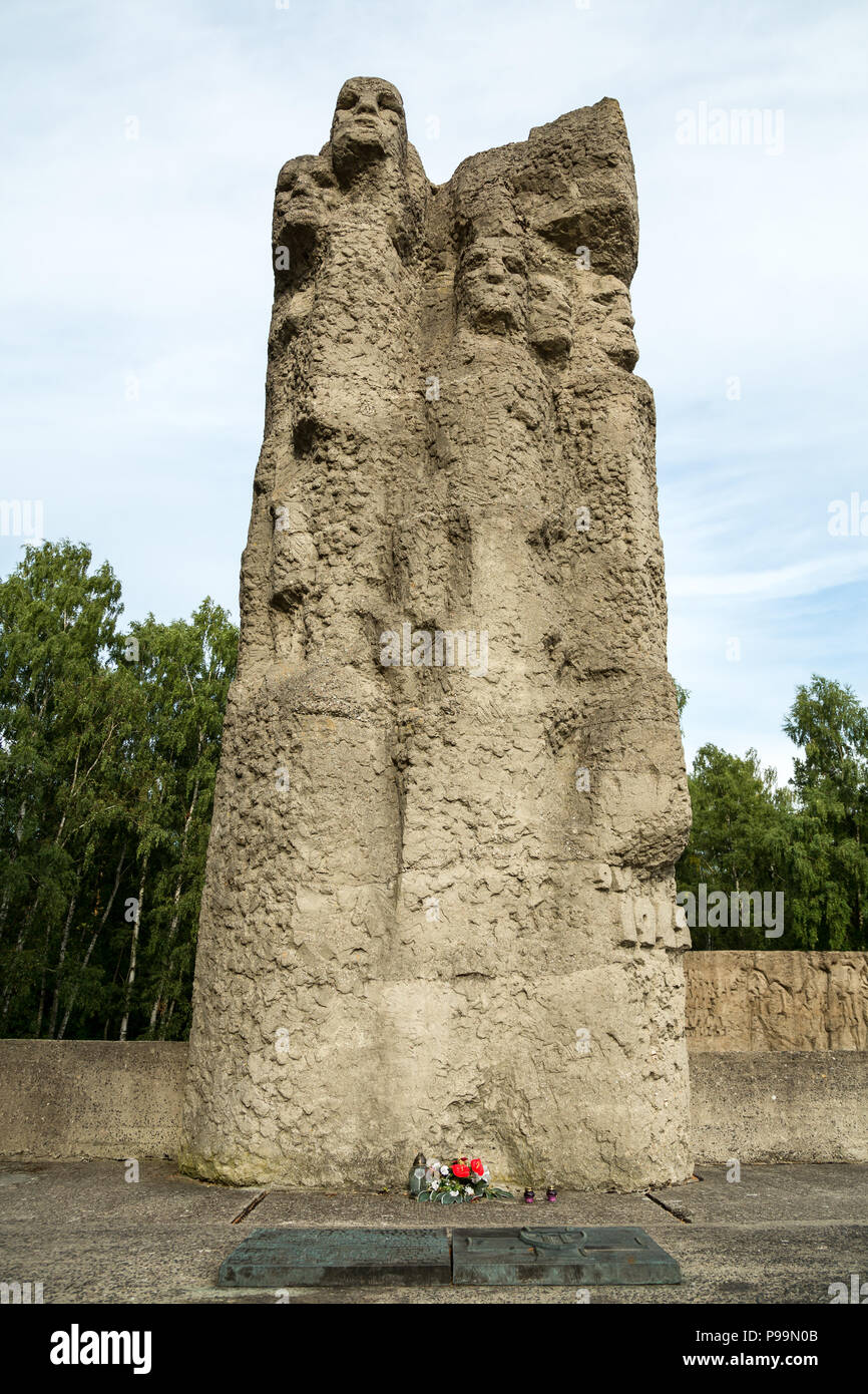 La Pologne, la Poméranie, Musée mémorial du camp de concentration de Stutthof Banque D'Images