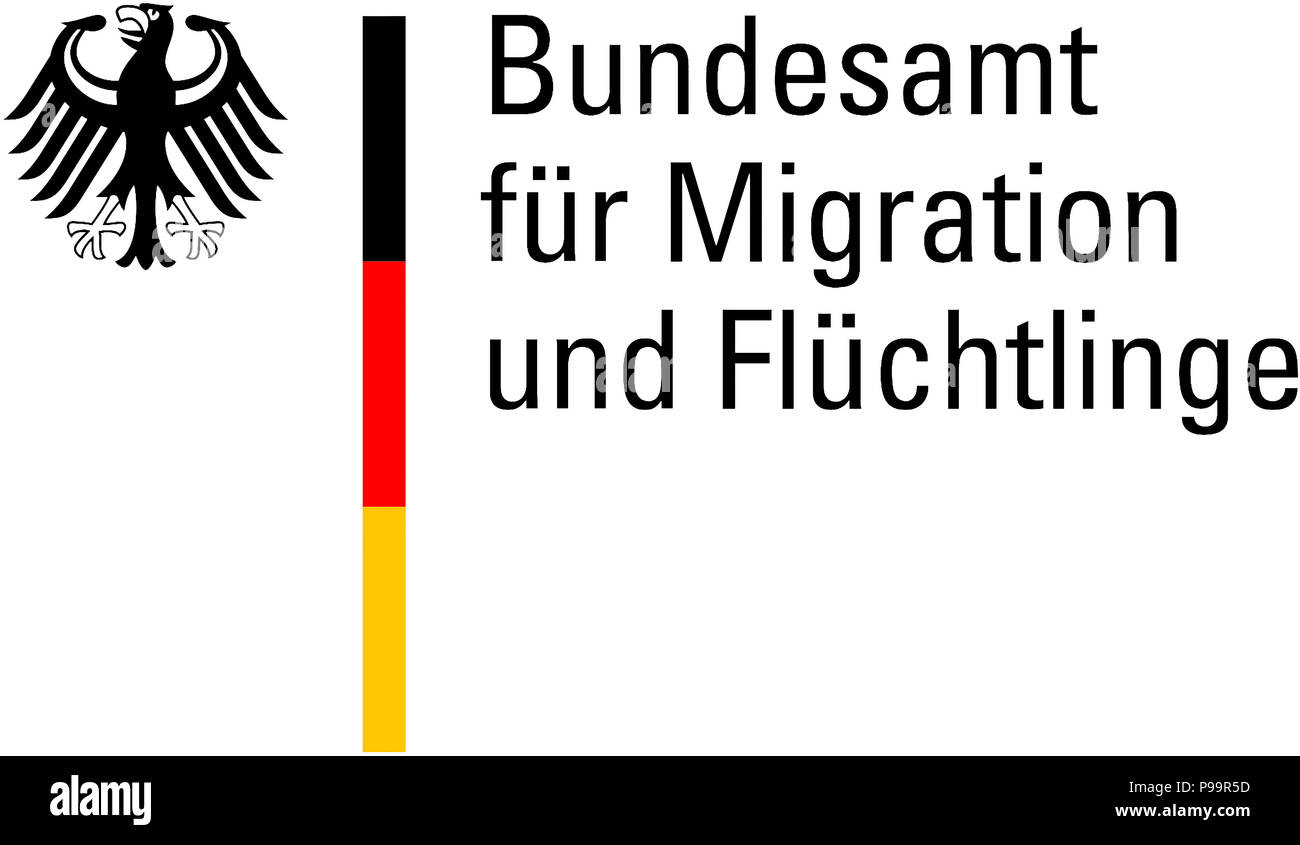 Sceau de l'Agence fédérale pour la migration et les réfugiés BAMF la République fédérale d'Allemagne basé à Nuremberg, Allemagne. Attention : Pour l'éditorial Banque D'Images