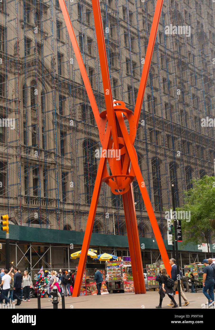Mark di Suvero sculpture centre-ville de Manhattan, new york city Banque D'Images