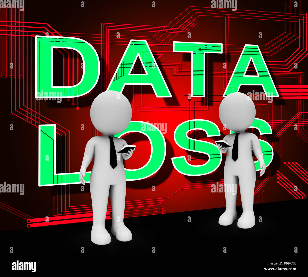 La prévention des pertes de données bouclier de sécurité de la technologie de rendu 3d montre pour empêcher que des renseignements non protégés ou non garantis Banque D'Images