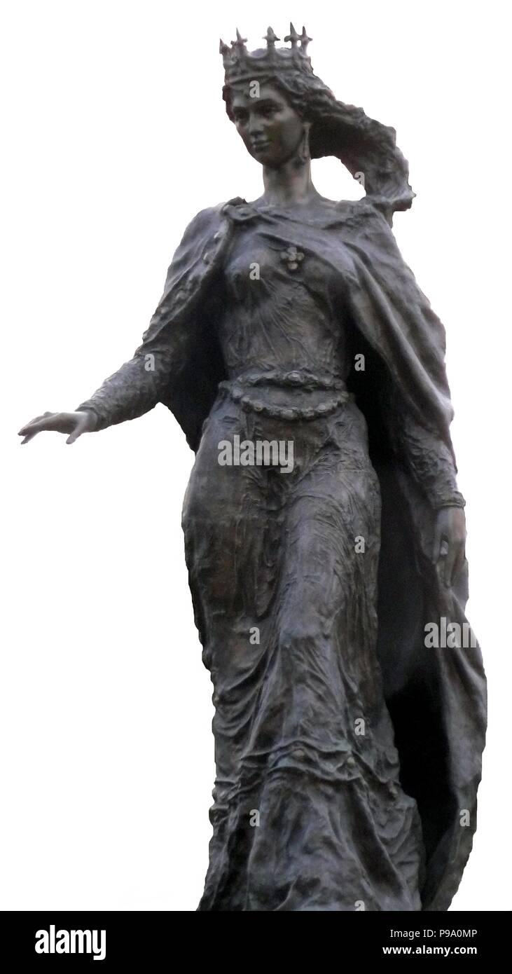 Statue d'Anne de Kiev (Anna) Jaroslawna à Senlis (Oise, France). Musée