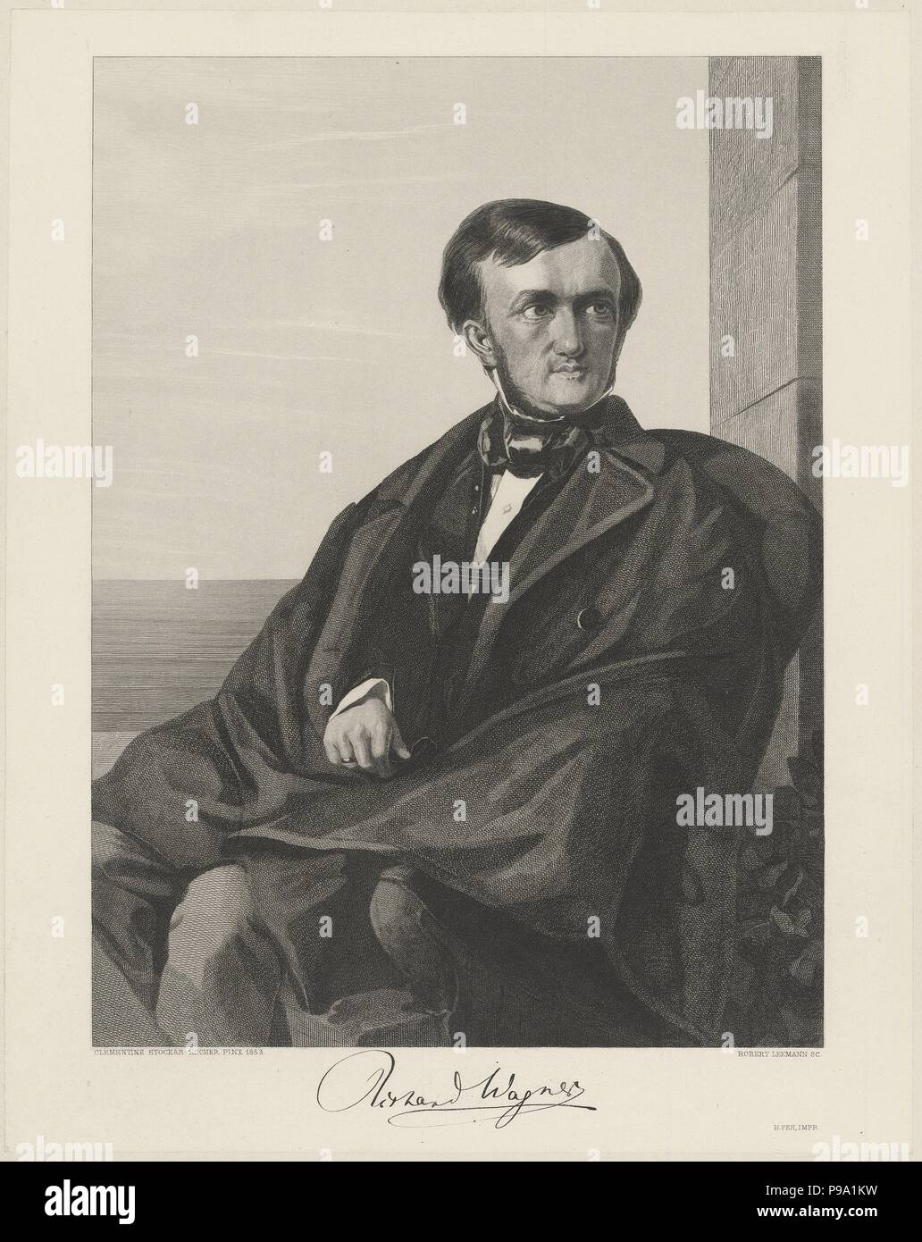 Portrait du compositeur Richard Wagner (1813-1883). Musée : collection ...