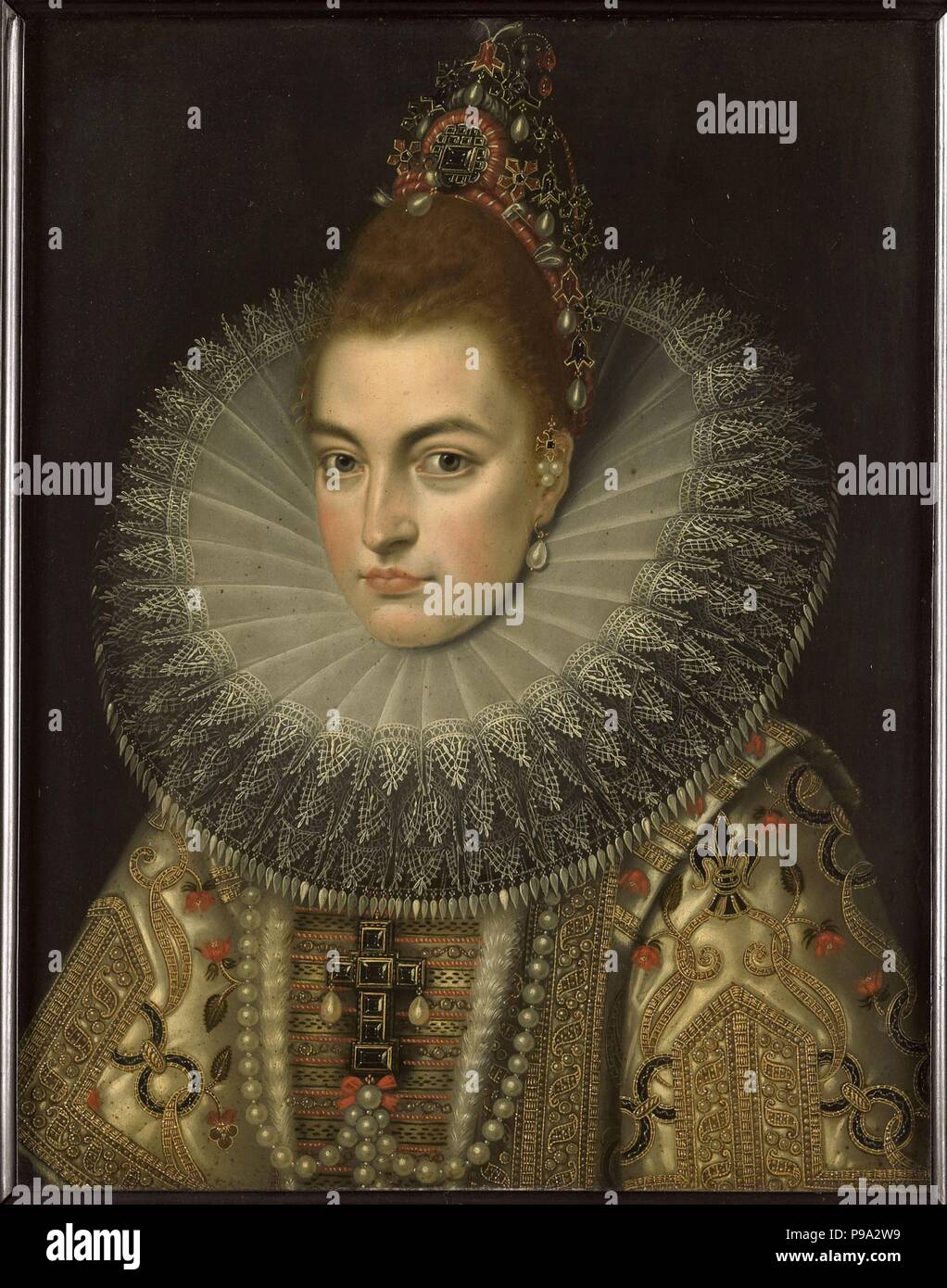 Portrait de l'Infante Isabella Clara Eugenia d'Espagne (1566-1633). Musée : Rijksmuseum, Amsterdam. Banque D'Images