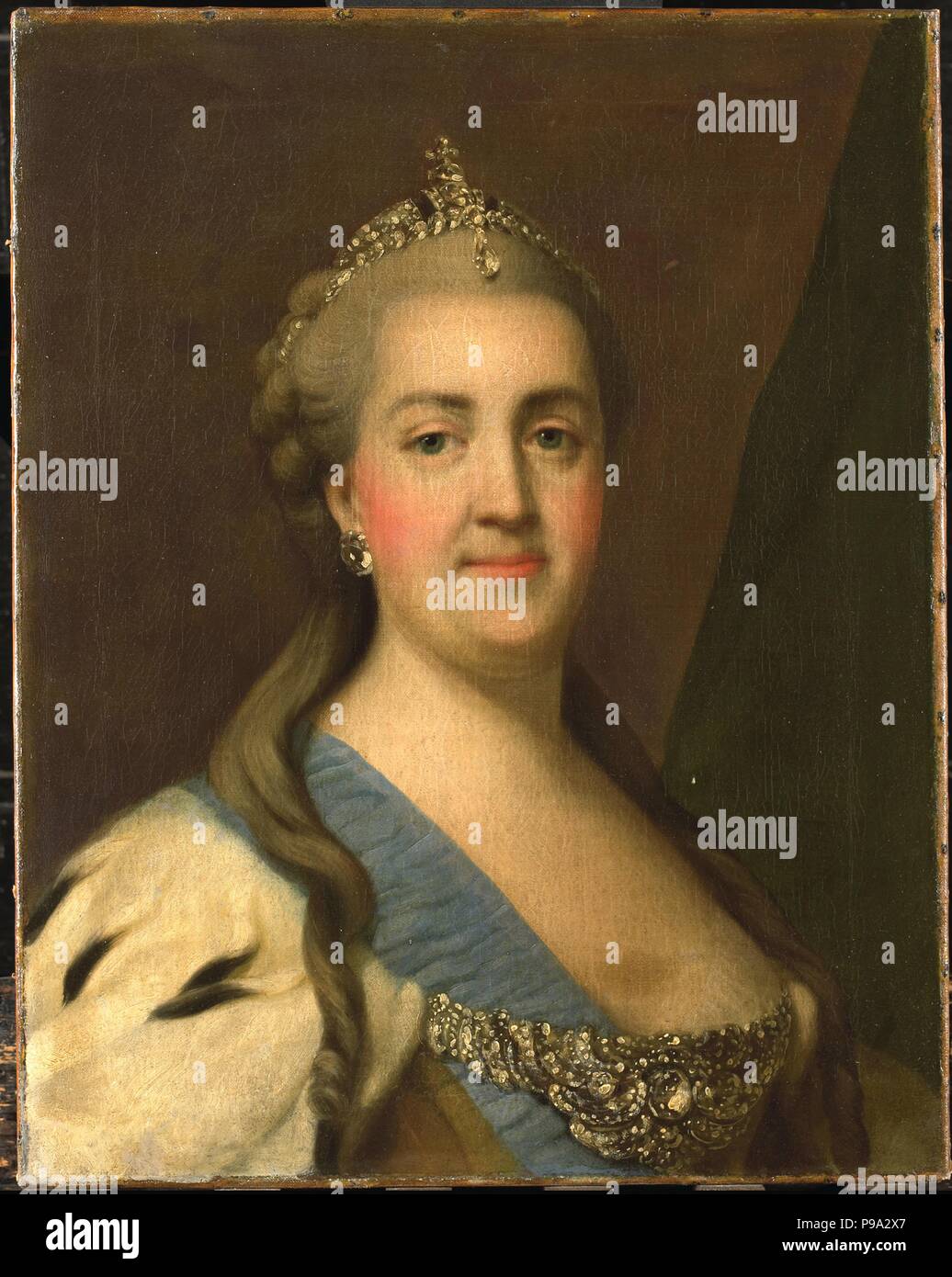 Portrait de l'impératrice Catherine II (1729-1796). Musée : Rijksmuseum, Amsterdam. Banque D'Images