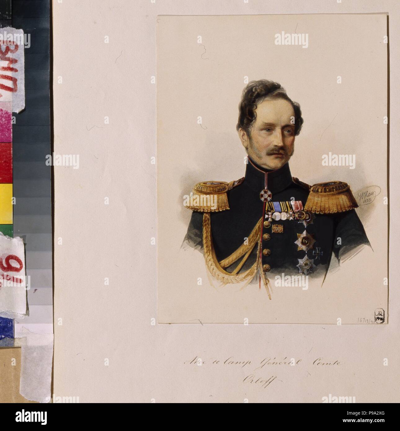 Portrait du Prince Alexeï Fiodorovitch Orlov (1787-1862). Musée : Musée de l'état de A. S. Pouchkine, Moscou. Banque D'Images