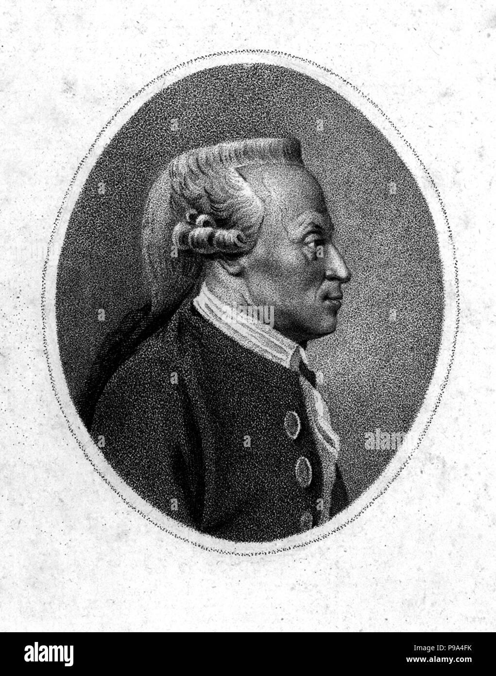 Portrait d'Emmanuel Kant (1724-1804). Musée : collection privée. Banque D'Images
