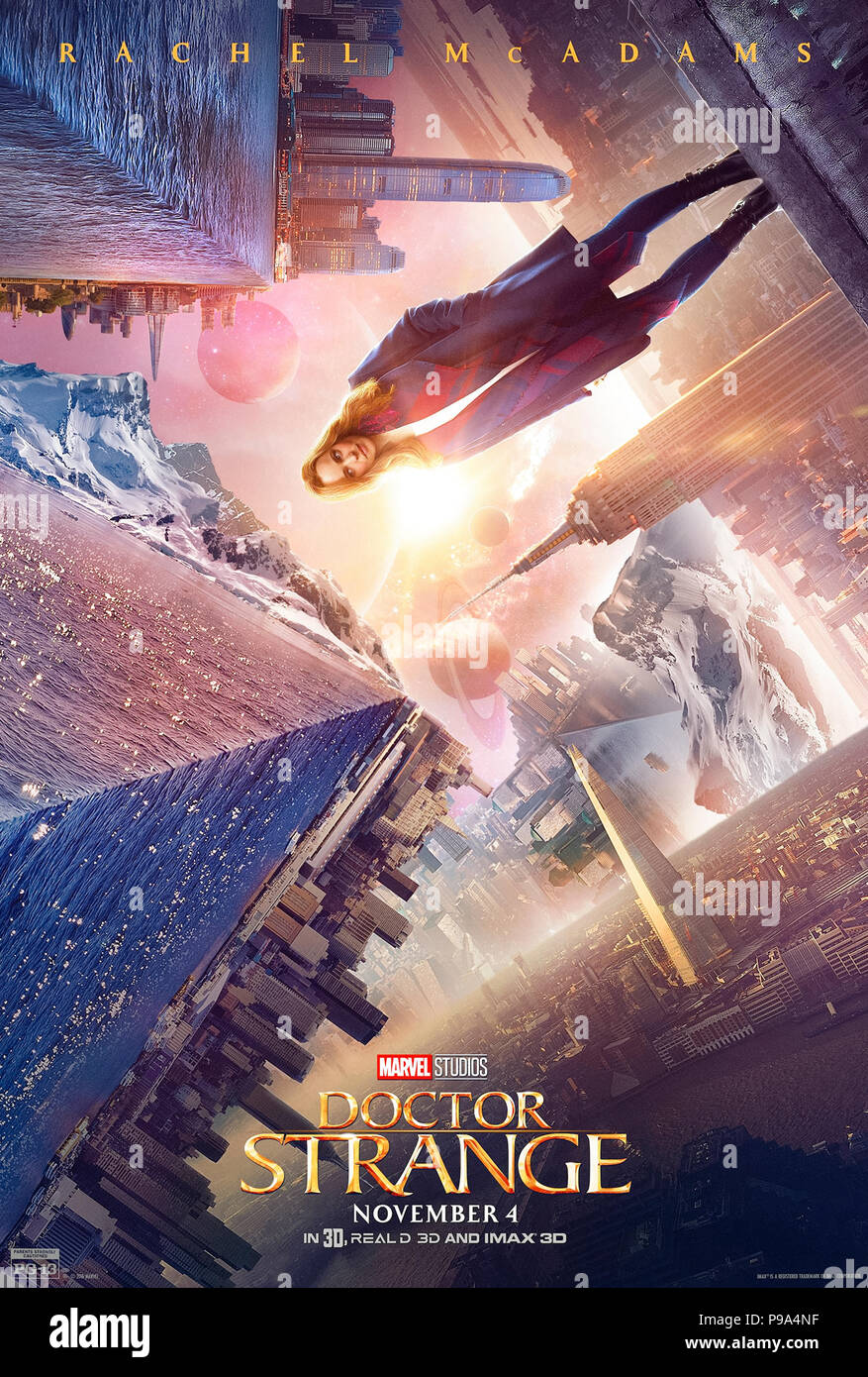 Docteur Strange (2016) réalisé par Scott Derrickson. Personnage affiche montrant le Dr Christine Palmer joué par Rachel McAdams. Banque D'Images