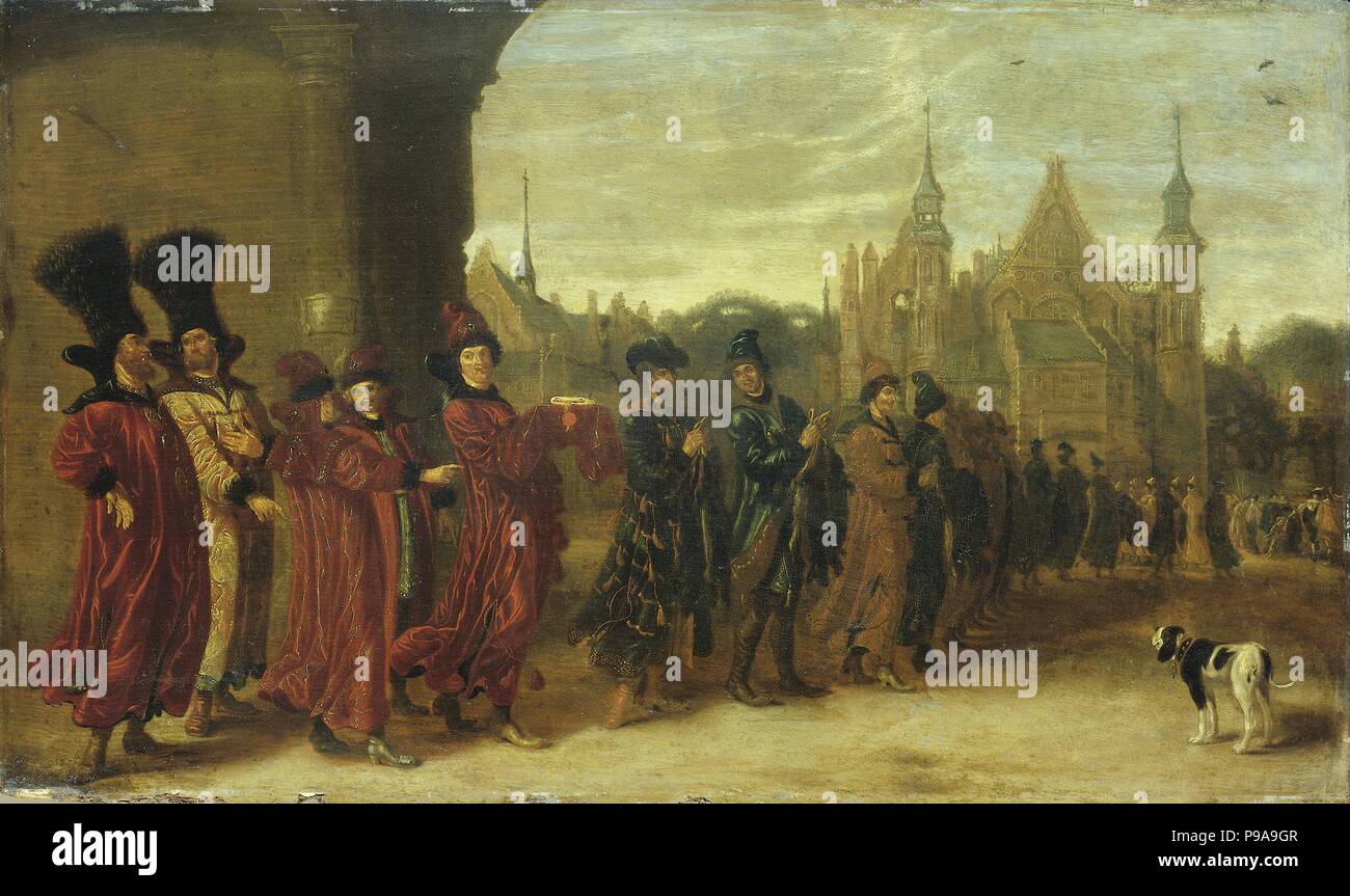 Ambassadeurs de l'empereur de la Moscovie à La Haye le 4 novembre 1631. Musée : Rijksmuseum, Amsterdam. Banque D'Images