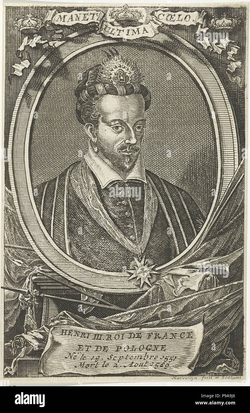 Portrait de Henri III de France, roi de Pologne et Grand-Duc de Lituanie. Musée : Rijksmuseum, Amsterdam. Banque D'Images