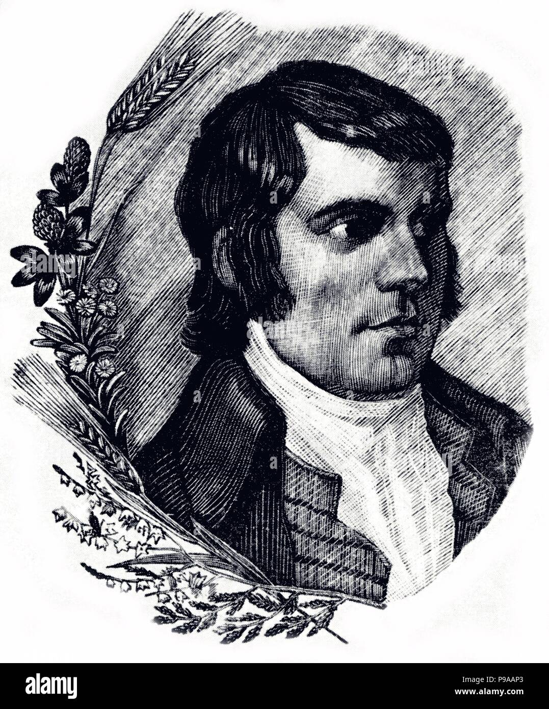Robert Burns (1759-1796). Musée : Bibliothèque d'État de Russie, Moscou. Banque D'Images